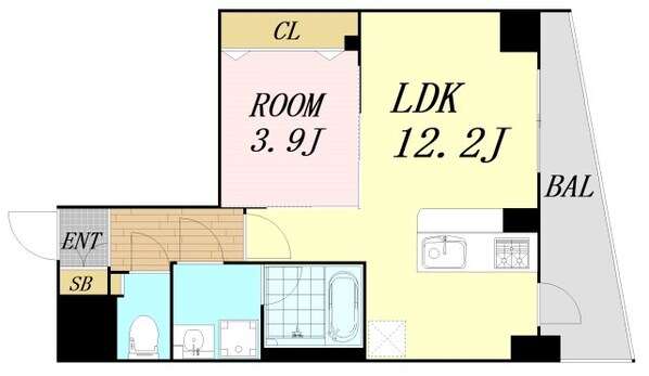 中津駅 徒歩11分 7階の物件間取画像